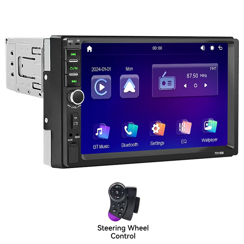 

AHOUDY 7-дюймовый 1 DIN автомобильное устройство воспроизведения мультимедиа MP5-плеер Mirrorlink Bluetooth сенсорный экран FM USB AUX TF