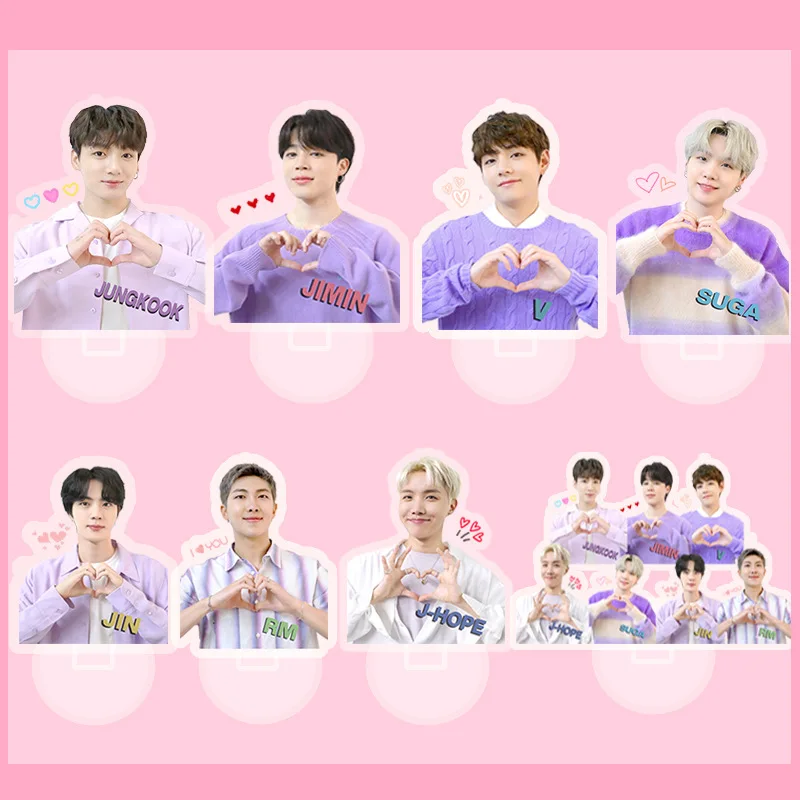 

1 шт. Kpop Bangtan Boys акриловая стойка, новые акриловые прозрачные фигурки, Настольная маленькая станция, подарки, коллекция поклонников