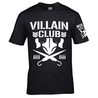 marty scurll villain club black t shirt njpw kenny omega bullet young mens round neck t shirts tops comfortable tee shirt