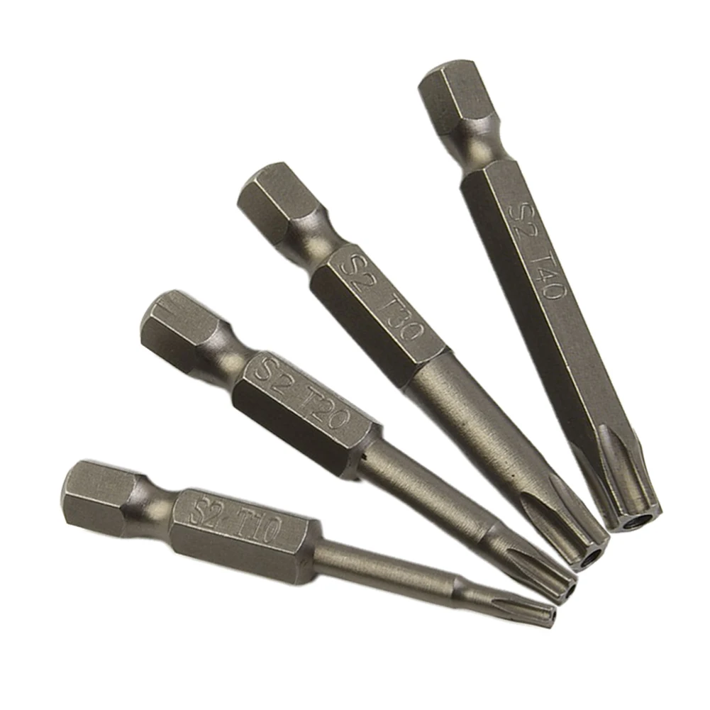 

Drill Bits Screwdriver Bit 4pcs 50mm Bits Tool Screwdriver Insert High Quality Long Screwdriver Bit 1/4 Hex Shank