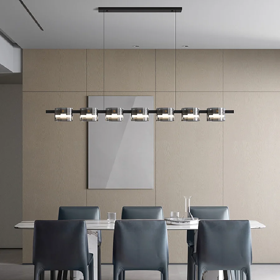 

Nordic Minimalist Long Strip Led Restaurant Bar Pendant Lights Lustre Living Dining Room Home Decor Bedroom Hanging Lamp Fixture