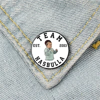 team hasbulla fight meme pin custom funny brooches shirt lapel bag cute badge cartoon cute jewelry gift for lover girl friends