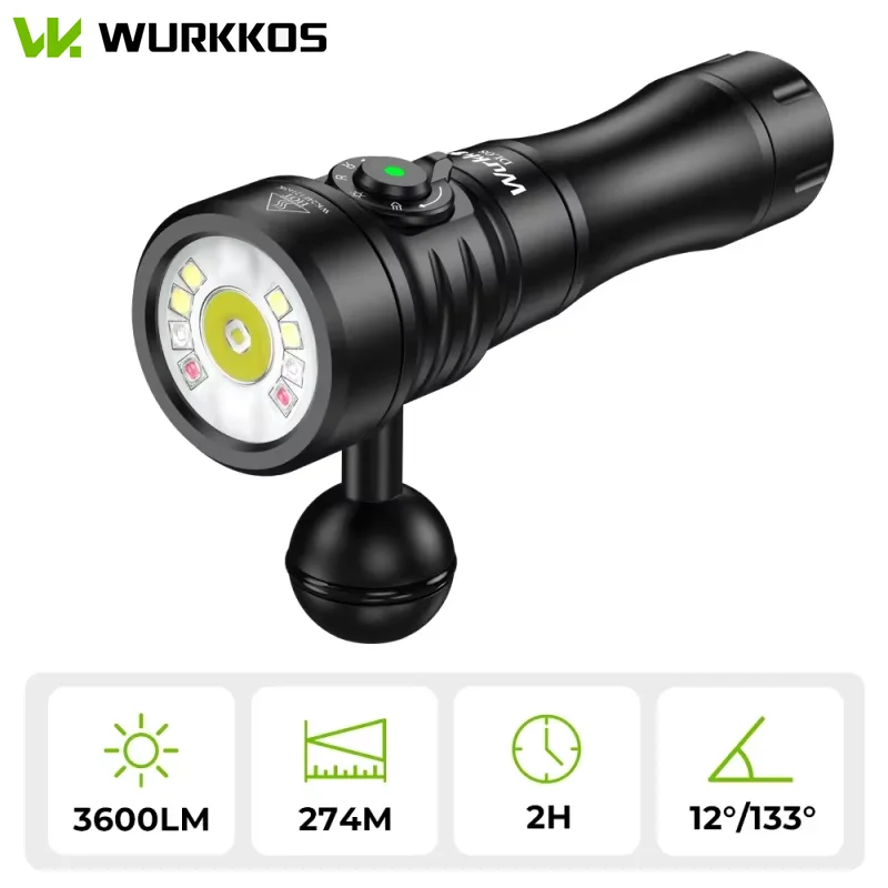 

Wurkkos DL08 Погружной фонарь 3600лм