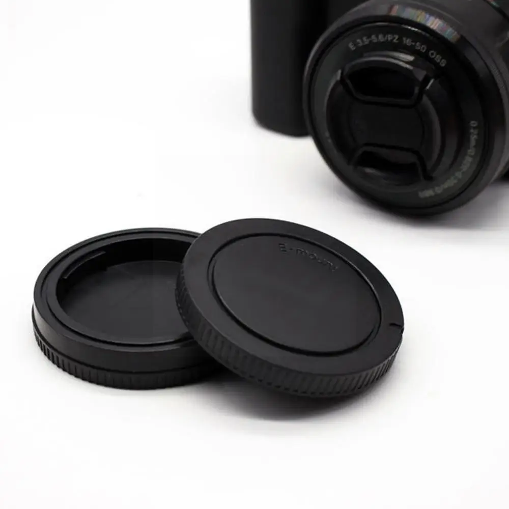 

Черный задний объектив для Sony E-mount camera 18-105 16-50 50/1.8 55/1.8 18-55, профессиональная защитная задняя крышка объектива P8R1, 2 шт.