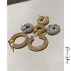 Серьги-гвоздики Peri'sBox большого и маленького размера с цирконом, Необычные милые модные серьги обручи для женщин, подарки