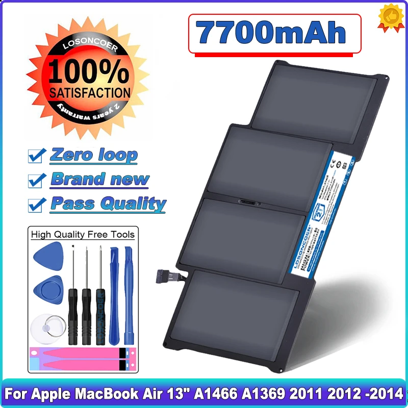 7700mAh A1405 New Laptop Battery For Apple MacBook Air 13