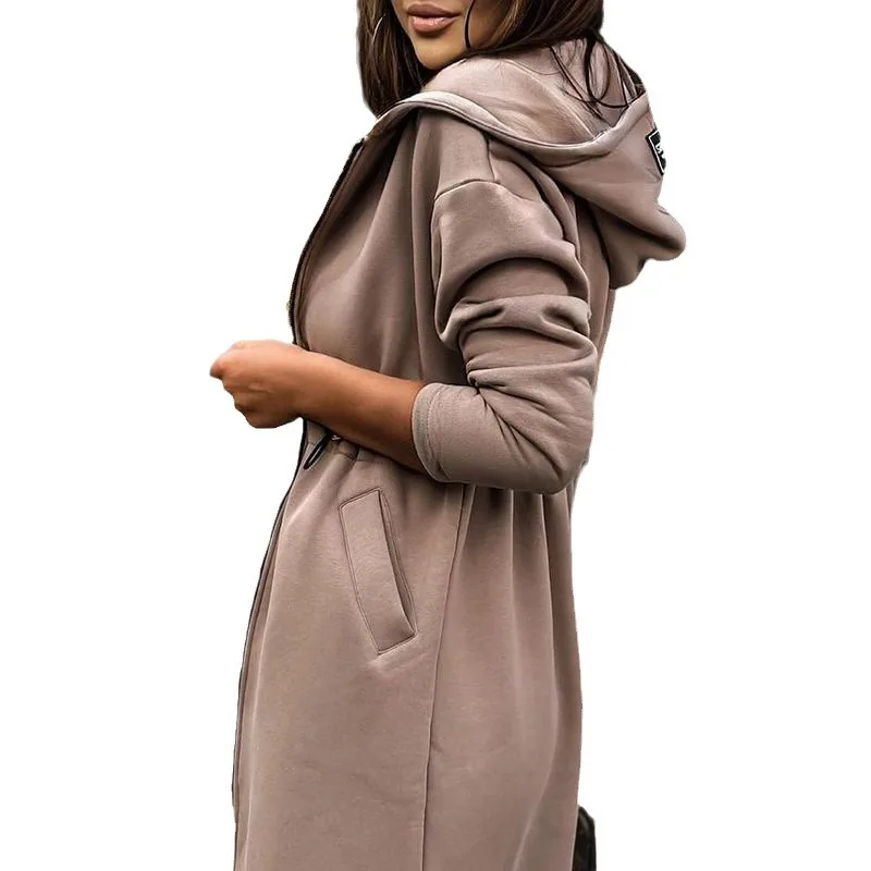 Y2K коричневый свитшот с капюшоном пальто женская Повседневная Кепка на шнуровке