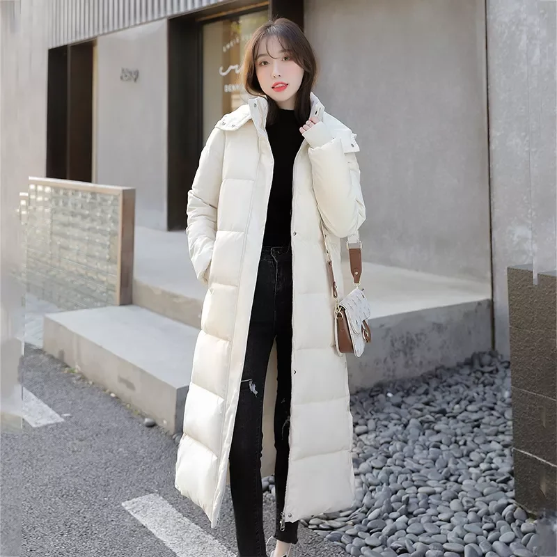 Women's Winter Jackets Solid Hooded Padded Warm Ladies Casual Parka  Down Coat Pockets Zipper Outwear Female