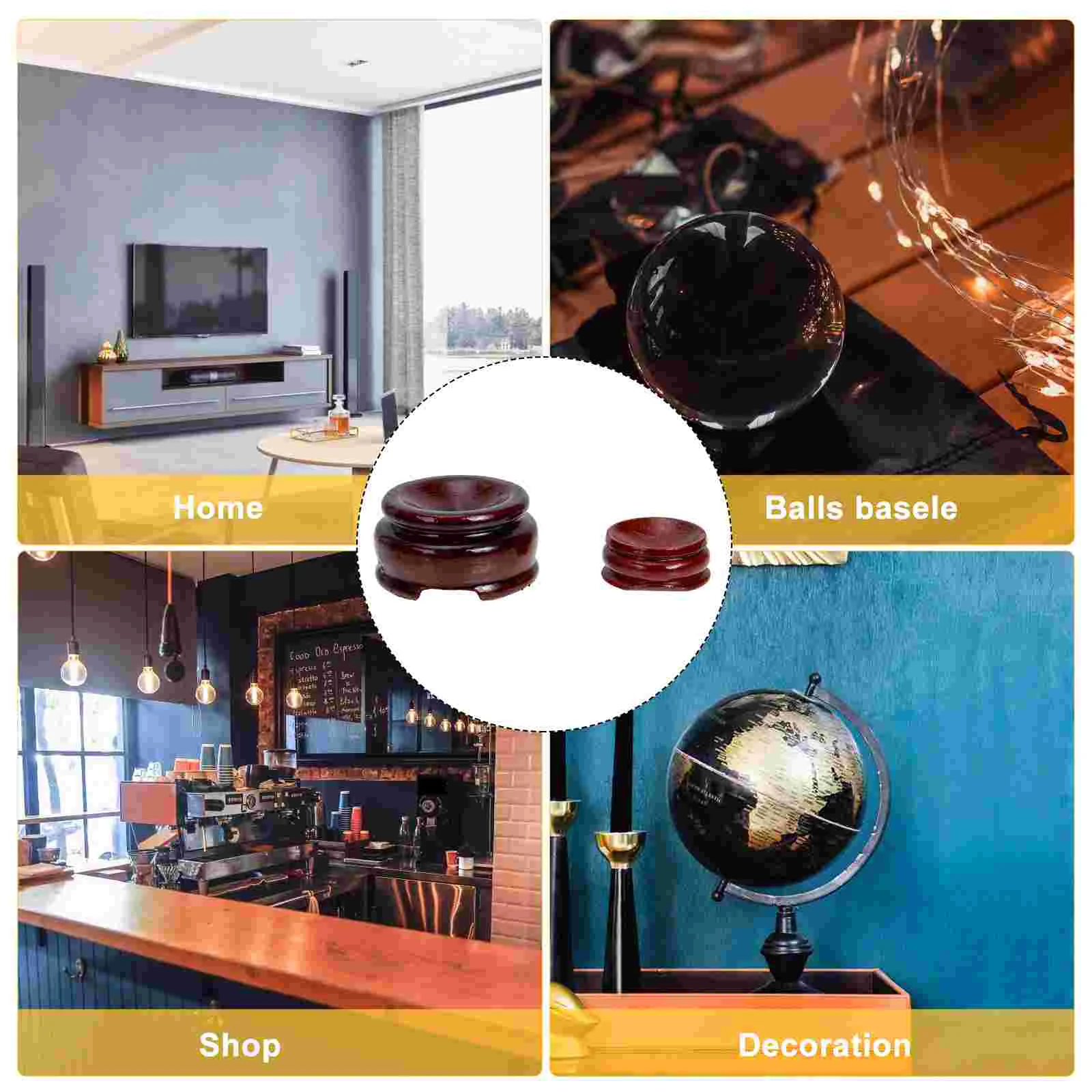 20 шт. шаровая деревянная подставка для монитора хрустальная стойка показа сферы