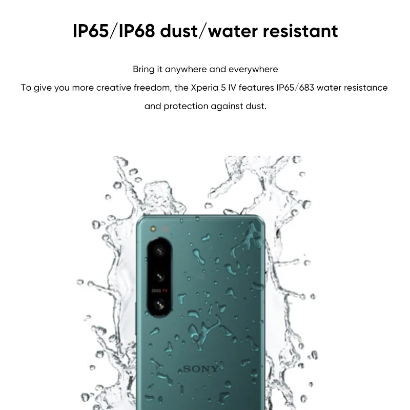 Original Sony Xperia 5 IV 5G Smartphone Snapdragon 8 Gen 1 5000mAh Battery IP65/68 water resistance 6.1
