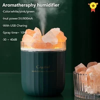 portable crystal aromatheraphy humidifier usb wireless xiomi aroma essential oil diffuser air humidificador with atmosphere lamp