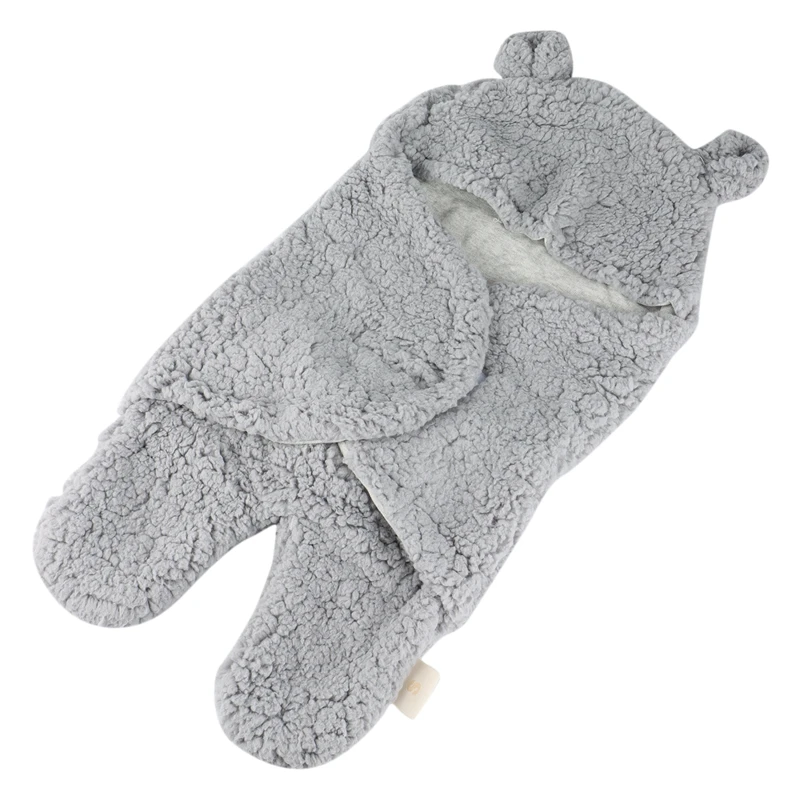 

Baby Swaddle Blanket Boys Girls Cute Cotton Plush Receiving Blanket Newborn Sleeping Wraps For 0-6 Months