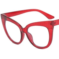 fashion sunglasses cat eye anti blue light glasses oversize frame eyeglasses adumbral anti uv spectacles ornamental