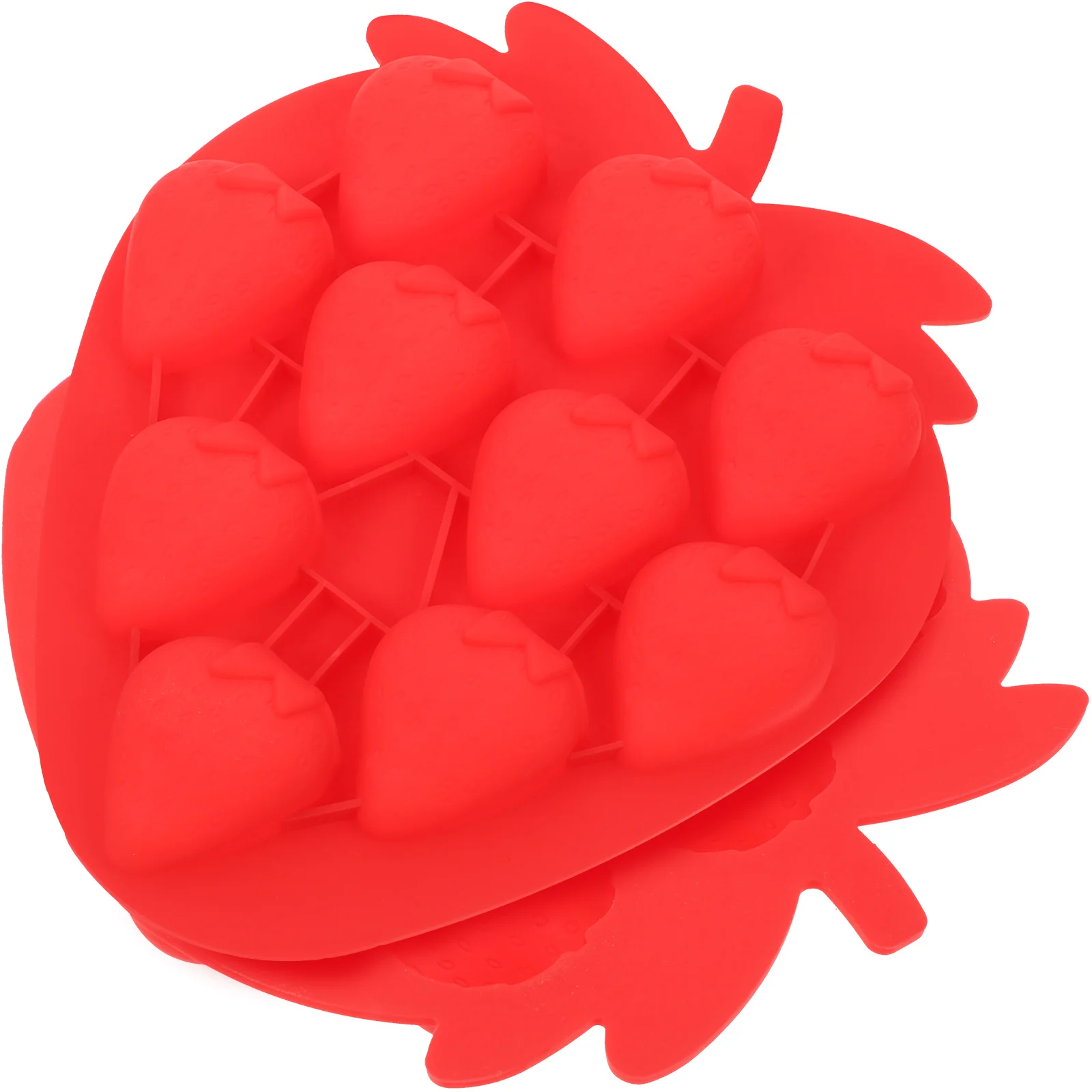 

2pcs Strawberry Shaped Candy Molds Silicone Candy Molds 3D Chocolate Molds