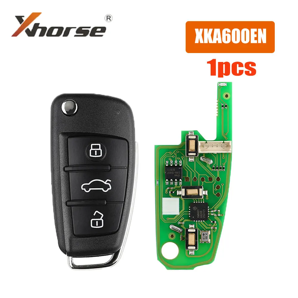 

1PCS Xhorse Universal Remote Key XKA600EN VVDI2 Car Remote Key for Audi A6L Q7 3 Buttons remote control key for for VVDI Key Too