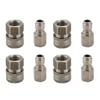 4x stainless steel pressure washer adapter set g38 inch female quick connect plug and socket