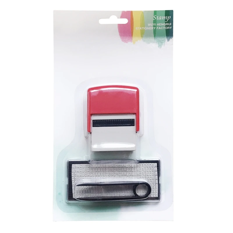 

DIY Rubber Stamp Kit Self Ink Dial Assortment Seal Business Number Monogram Printing Stamps Address Garage Name Pad Finger Paint