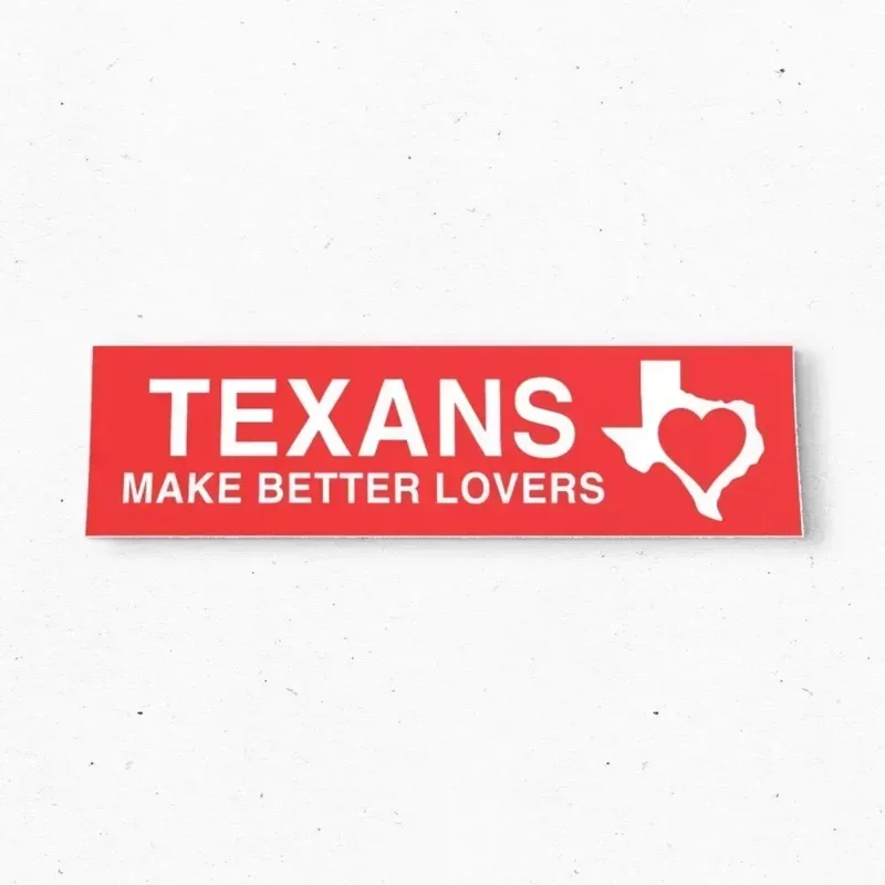 Наклейка на бампер Texans Make Better Lovers - TEXAS Vintage Style Travel Decal 80s Наклейки автомобиль