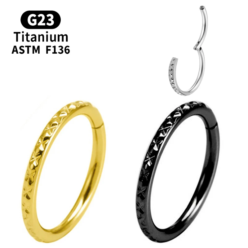 

Кольцо из титанового сплава для хрящевой перегородки, ювелирное изделие для пирсинга носа Daith Circular G23, завитка ушной раковины, индустриально...
