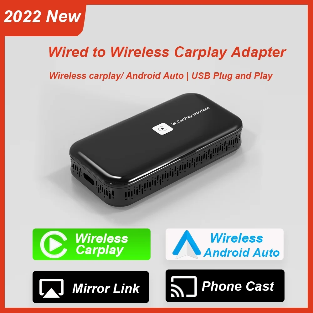 

Беспроводной адаптер CarPlay для Android, Автомобильный мультимедийный плеер для Audi Benz, Mercedes, Volvo, VW, Subaru, Kia, Mazda