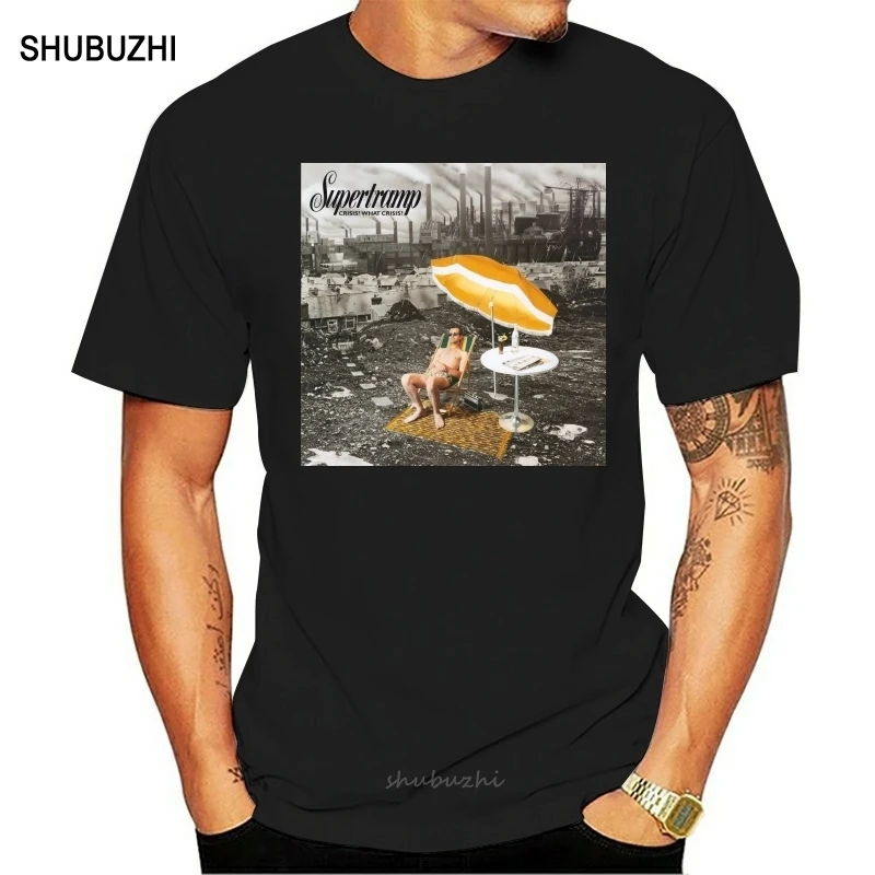 

Tee Shirt Hipster Harajuku Brand Clothing T Shirt New Supertramp Crisis What Crisis Rock Band T Shirt
