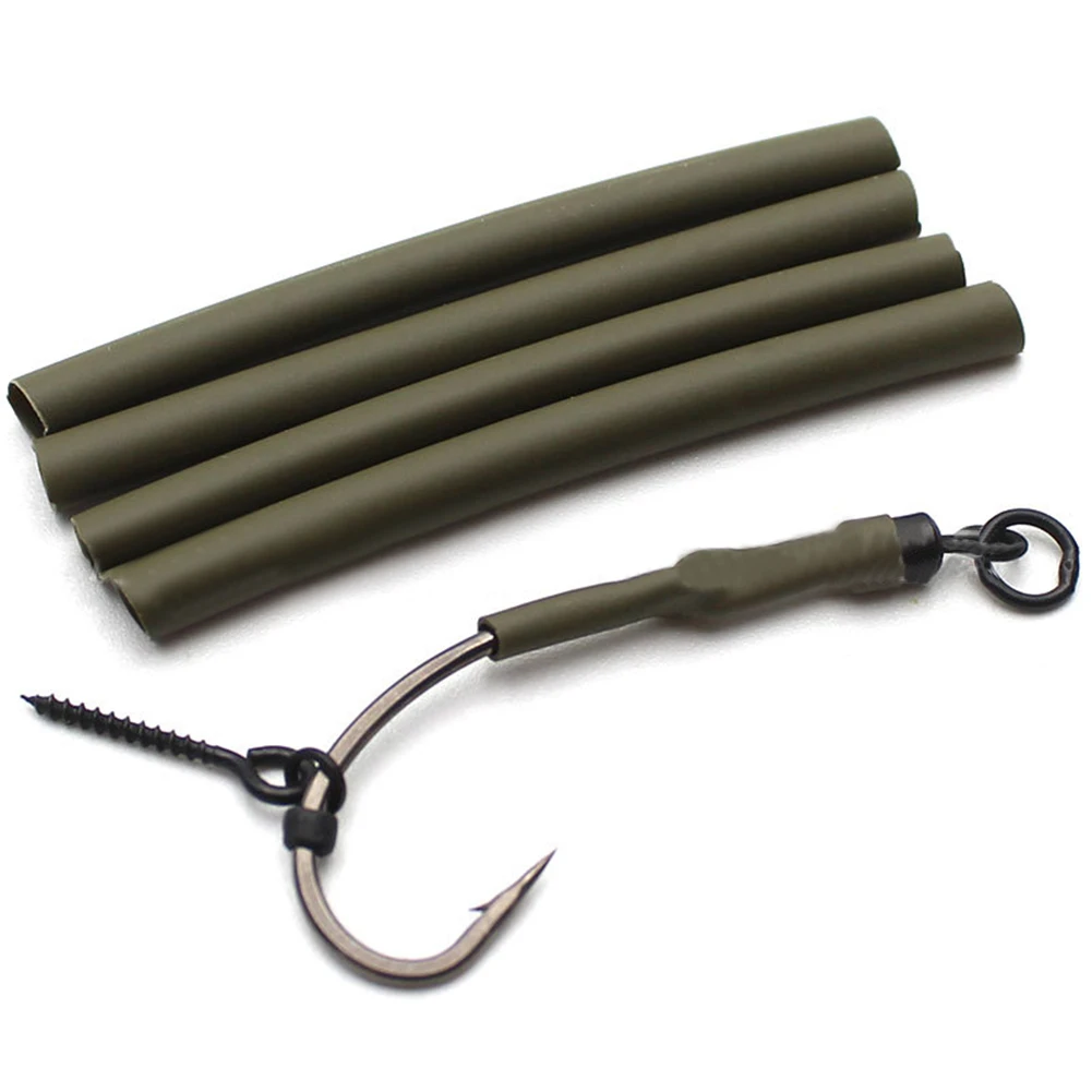 

100PCS Terminal Carp Fishing Anti Tangle Sleeves Connect with Fishing Hook Rubber Tip Tube Positioner Terminal Fishing Tackles