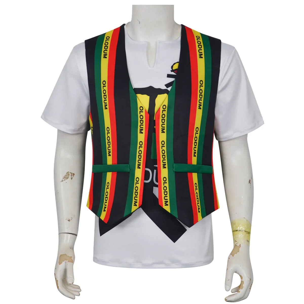 Фото Редкая ретро-футболка MJ Michael Jackson Olodum Brazil MV с антивоенной символикой «Они нас не интересуют» для мира №3