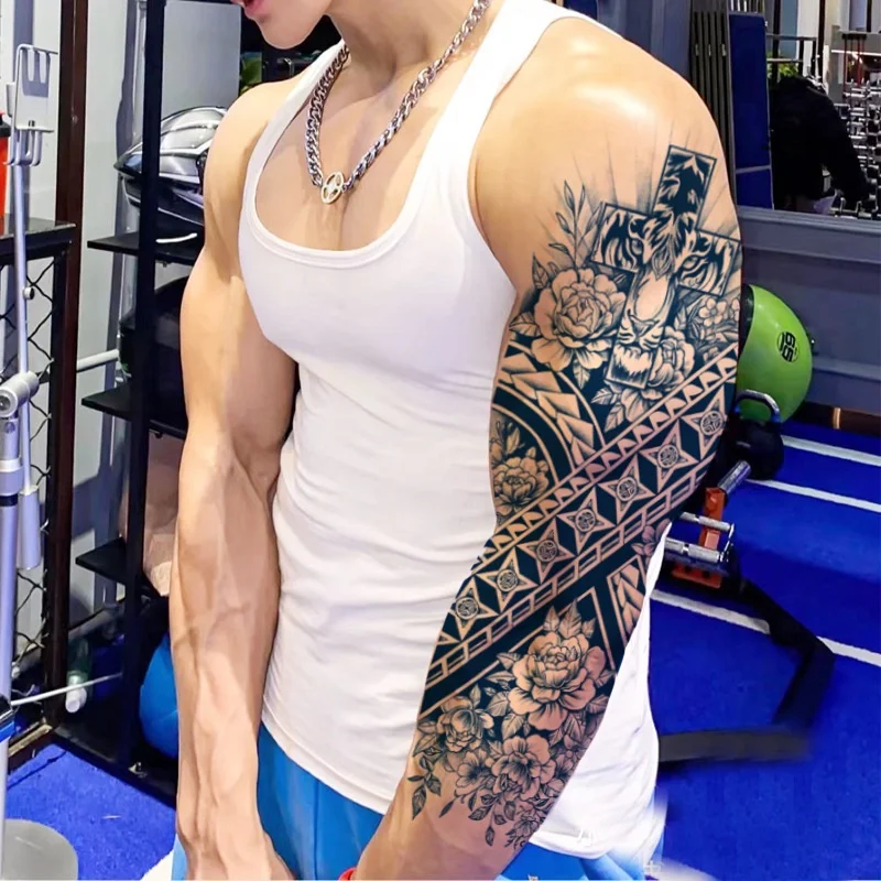 Фото Тату-наклейки на всю ногу, водостойкие, 15 дней №2