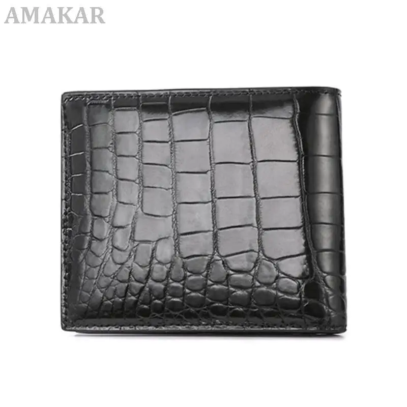 

Genuine Leather Mens Wallet New Business Multi Card Horizontal Large Capacity Black Wallets For Men 's Top Quality Luxury Purses