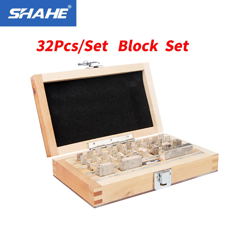 shahe  32Pcs/Set 1 grade 0 grade Block Gauge Caliper Inspection Block Gauge Measuring Tools