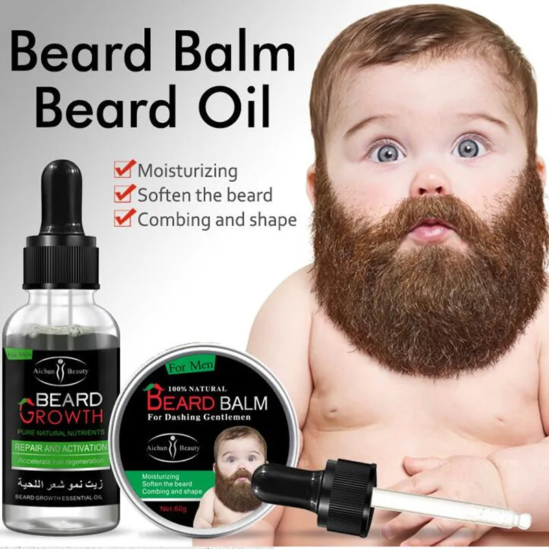 

Beard Growth Oil Beard Wax Balm Hair Loss Products Leave-In Conditioner for Groomed Chest Hair Moustache Oil Beard Care 30ml