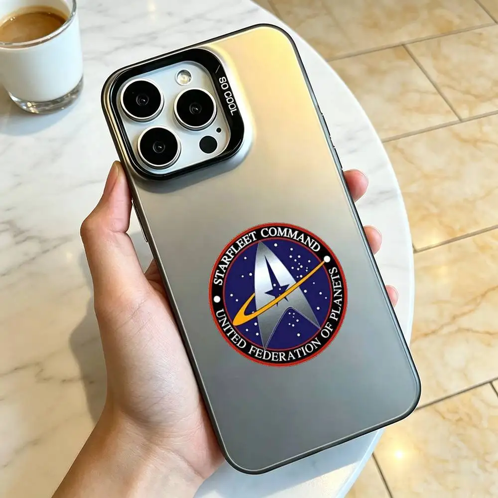 Фото Чехол для телефона Star Trek-K Spock Space-E для iPhone 17, 16, 15, 14, 13, 12, 11 Plus, Pro Max, XS, цветной серебристо-черный чехол. №2