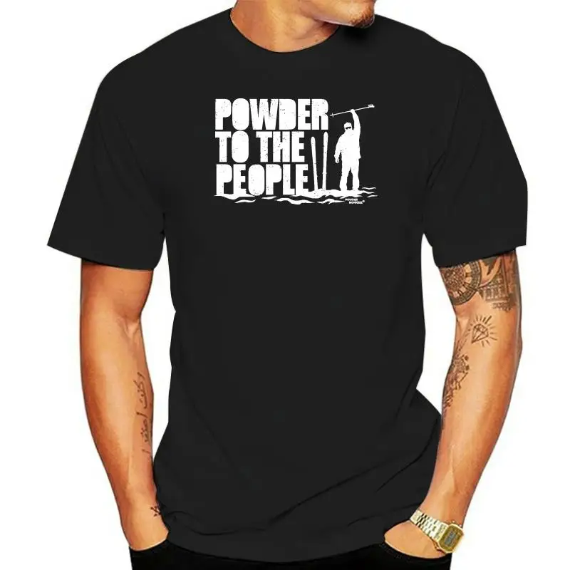

Powder To The People MENS Powder Monkeez UK T-SHIRT Birthday Skier Apres Skiinger Summer Short Sleeves Fashion Movie T Shirt