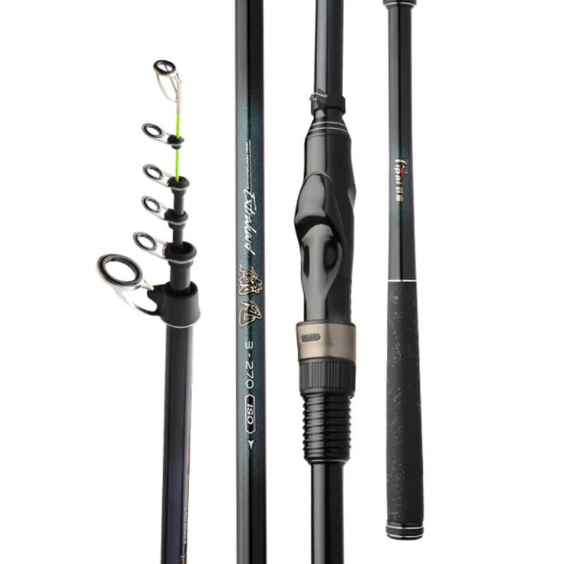 

Ultra Short Portable Rotary Telescopic Fishing Rod 2.7m 3.0m 3.6m3.9m4.5m Ultra Light Hard Carbon Rock Fishing Rod