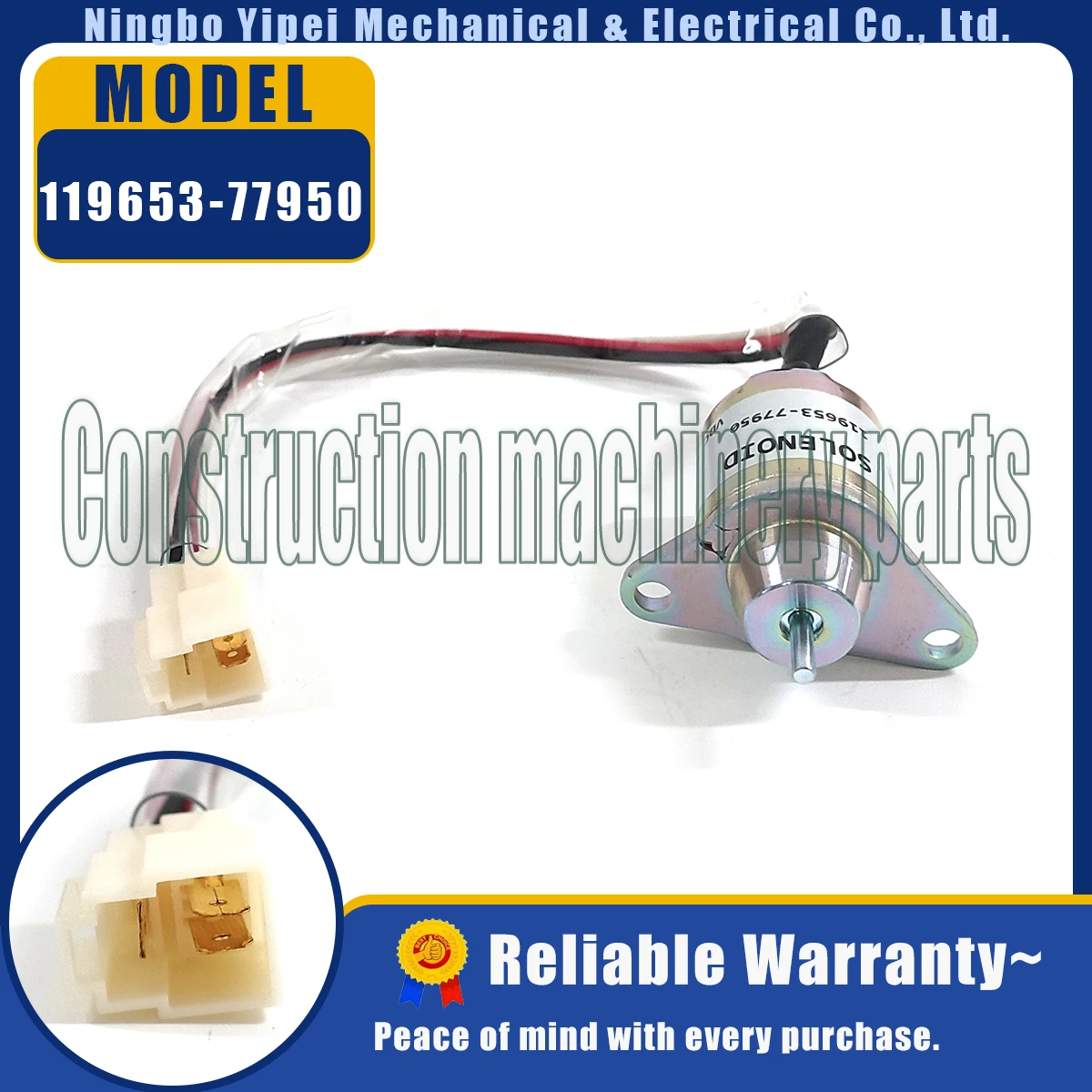 119653 -77950 Стоп-электромагнитный клапан 12 В для двигателя Yanmar 1503ES-12S5SUC5S 119285 SA-4562T SA-5213