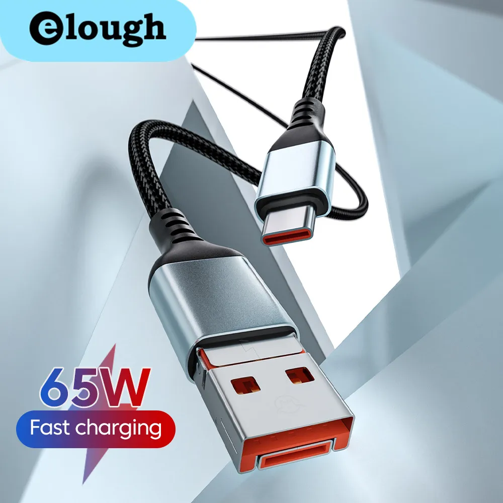 

Elough 2 in 1 PD 65W USB Type C 6A Cable For Xiaomi Huawei Samsung Charging Cable USB C to Lightning Cable for iPhone 14 13 Pro