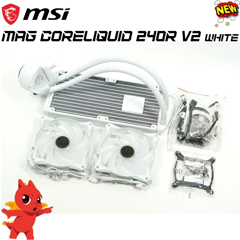 LGA 1700 MSI MAG CoreLiquid 240R V2 белый AMD Intel CPU материнская плата ARGB водяной охладитель