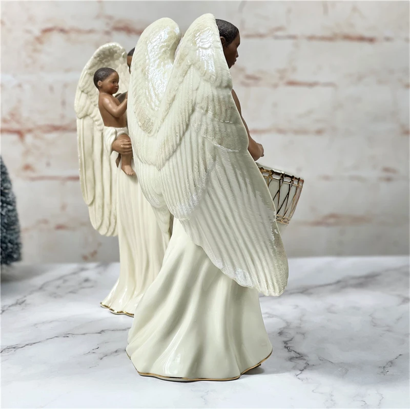 Lenox керамическая ручная роспись золотая калька ангел сквозь отец и сын