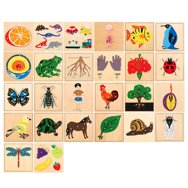 Детские игрушки Монтессори, цветок/растение/животные, пазл для детей, дерево для раннего развития детей, Дошкольное обучение Детские игрушки Монтессори, цветок/растение/животные, пазл для детей, дерево для раннего развития детей, Дошкольное обучение