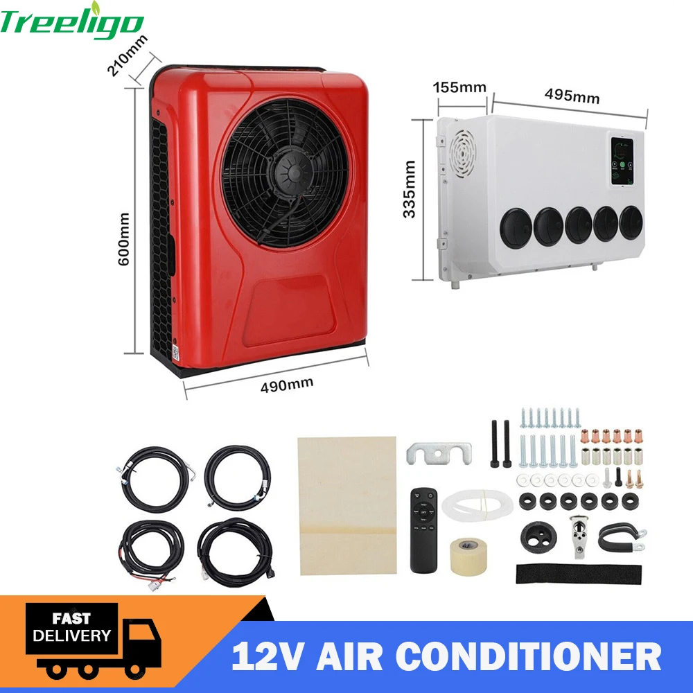 Treeligo Универсальный 12 В 24 электромобиль парковочный кондиционер разделенная