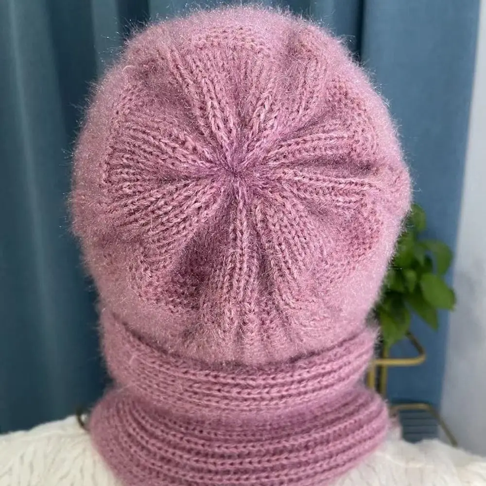 Теплая зимняя интегрированная шапка-бини