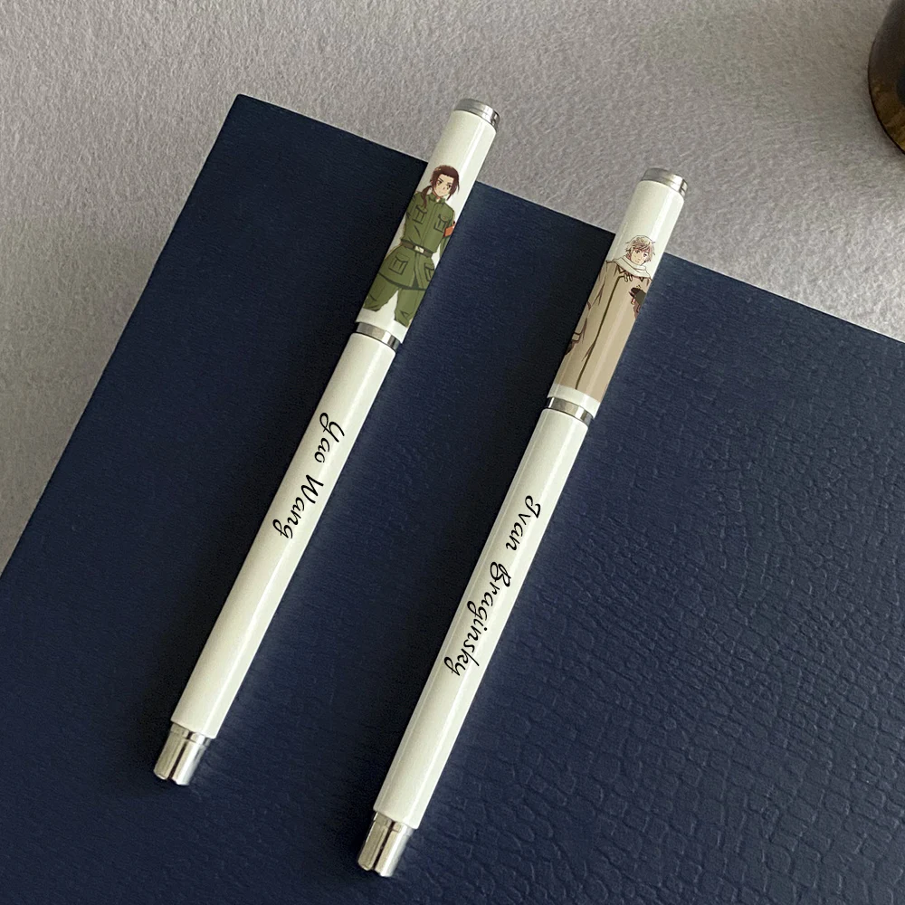 

Аниме Axis Powers людwig Feliciano Vargas металлические канцелярские товары знаки шариковая гелевая ручка Студенческая Косплей шариковая ручка рождеств...