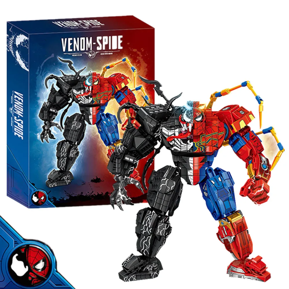 

Venom Vs Spiderman Disney Marvels Superhero Symbiosis Building Blocks Kits Brick Classic Movie Figures Model Kids Toy Gift