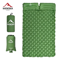 widesea camping double inflatable mattress outdoor sleeping pad bed ultralight folding travel air mat cushion moistureproof