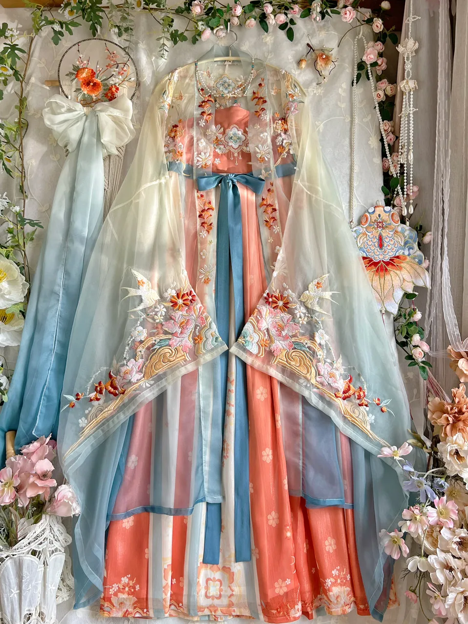 

Костюм hanfu Женский, традиционный, с вышивкой, для косплея, 2022 г.
