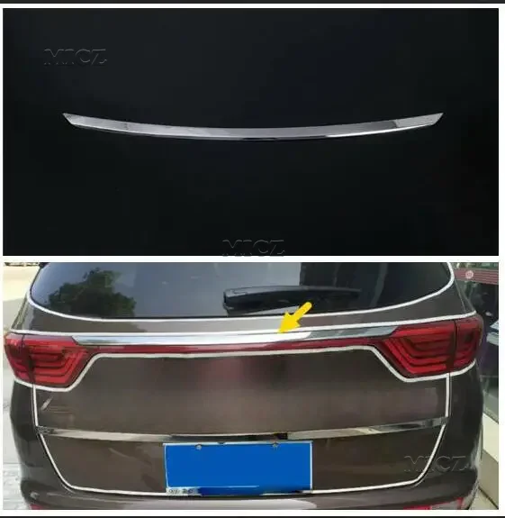

Хромированная накладка на заднюю крышку багажника для Kia Sportage QL, накладка на дверную ручку люка, декоративная Декоративная полоса, Стайлинг 2017 2018