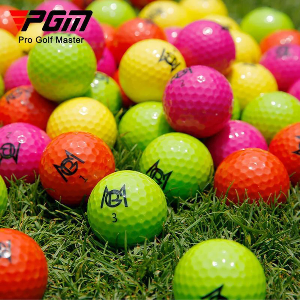 Two-layer Practice Ball Long Distance Easy Control Rubber 4 Colors Golf Supplies Gift Box Q029