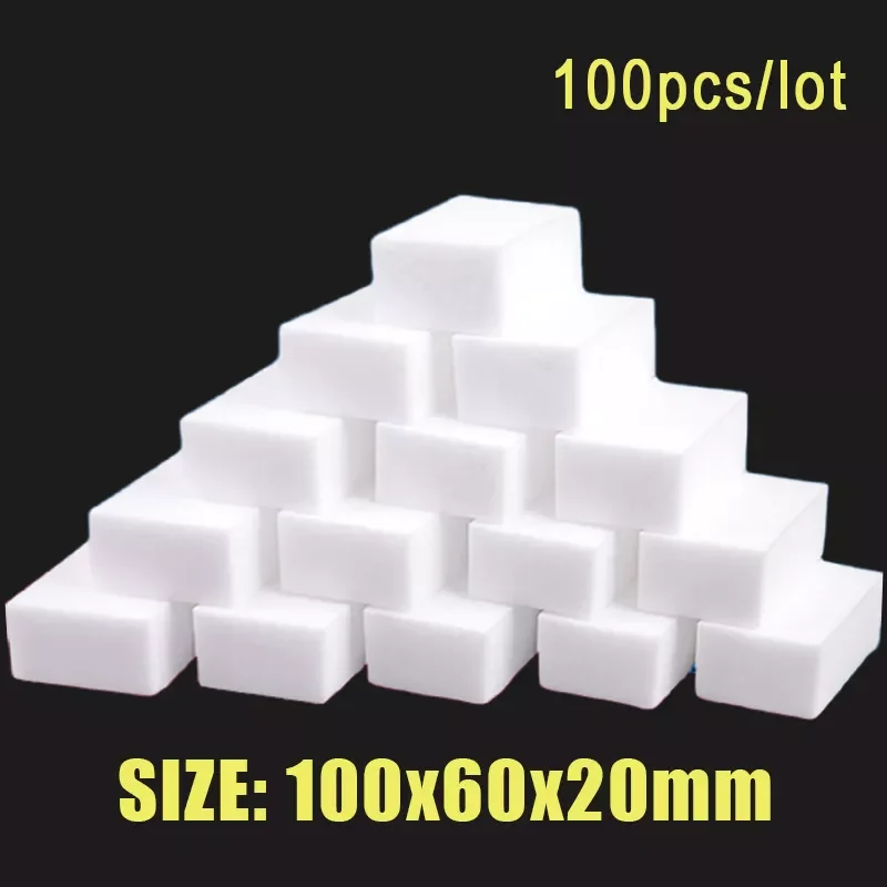 

100/50Pcs Melamine Sponge Magic Sponges Eraser Kitchen Bathroom Cleaning Sponge for Car Dish Office Bath Cleaning Tools