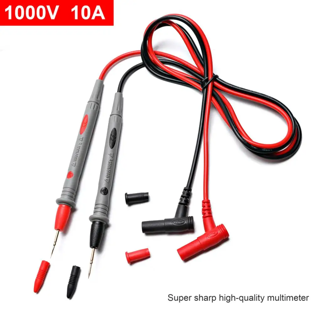 Цифровой мультиметр универсальный тонкоигольный 1000 В 10А 20А тестовый зонд провод