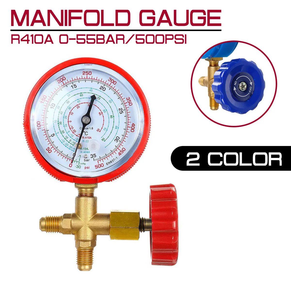 

Air Conditioner Manifold Digital Valve Pressure Gauge Pressure Gauge Refrigeration Fluorine Tool Table R410 Refrigerant Filling